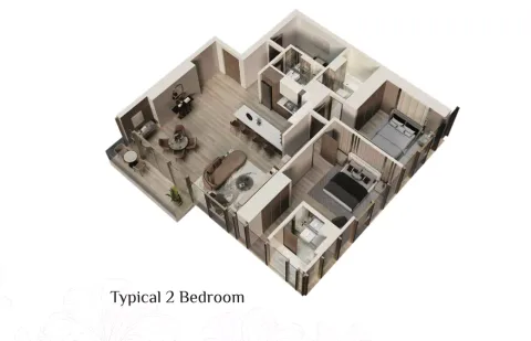 Floor plan, 2 Beds, 0 sq ft