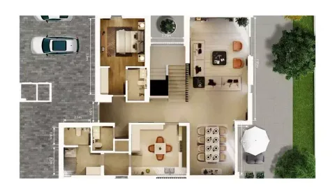 Floor plan, 5 Beds, 4,441 sq ft