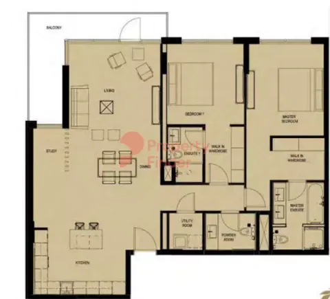 Floor plan, 2 Beds, 1,492 sq ft