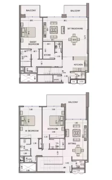 Floor plan, 3 Beds, 0 sq ft