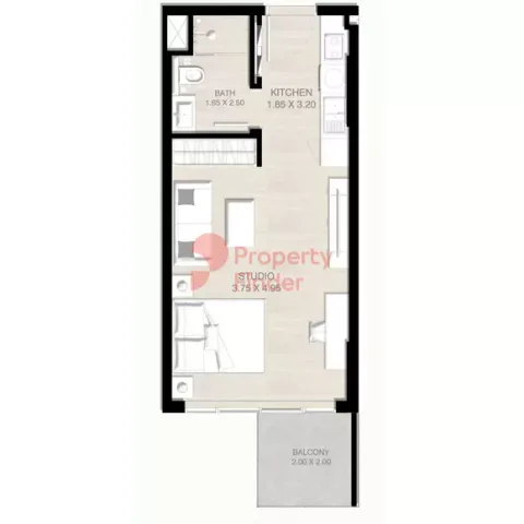 Floor plan, Studio, 0 sq ft