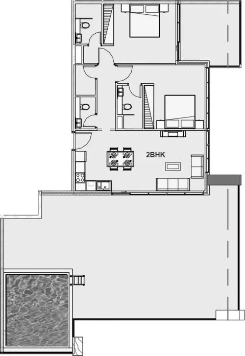 Floor plan, 2 Beds, 2,281 sq ft