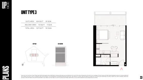 Floor plan, Studio, 537 sq ft