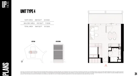 Floor plan, Studio, 568 sq ft