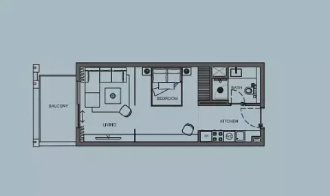 Floor plan, Studio, 452 sq ft