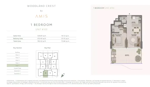 Floor plan, 1 Bed, 782 sq ft