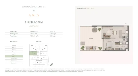 Floor plan, 1 Bed, 1,026 sq ft