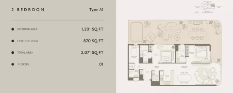 Floor plan, 2 Beds, 2,071 sq ft