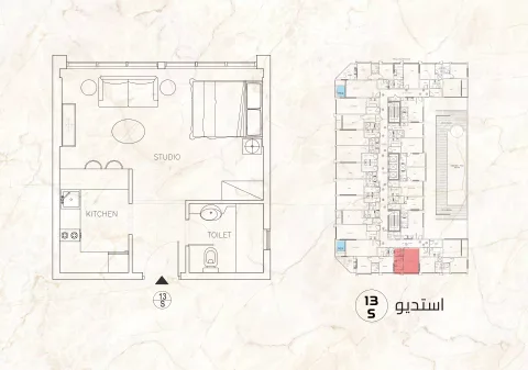 Floor plan, Studio, 0 sq ft