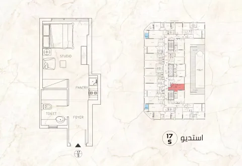 Floor plan, Studio, 0 sq ft