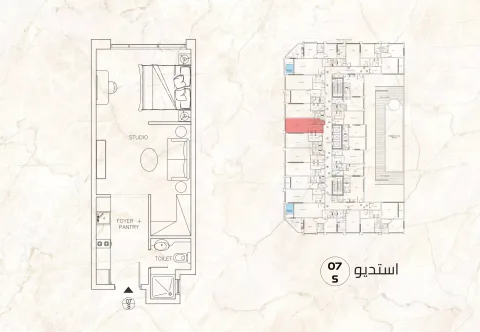 Floor plan, Studio, 0 sq ft