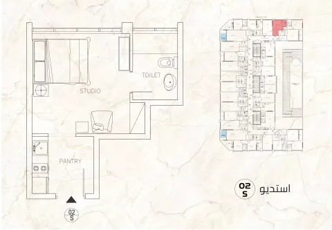 Floor plan, Studio, 0 sq ft