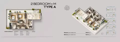 Floor plan, 2 Beds, 1,668 sq ft