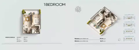 Floor plan, 1 Bed, 926 sq ft