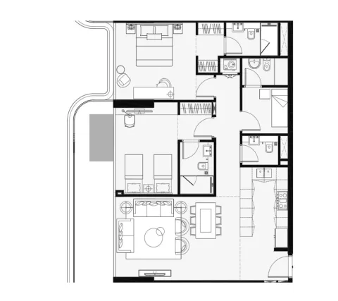 Floor plan, 2 Beds, 1,362 sq ft