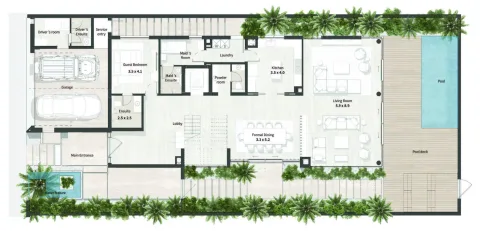 Floor plan, 6 Beds, 7,159 sq ft