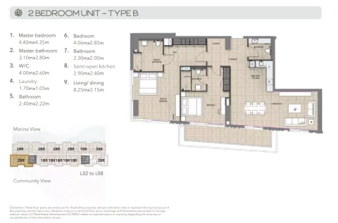 Floor plan, 2 Beds, 0 sq ft
