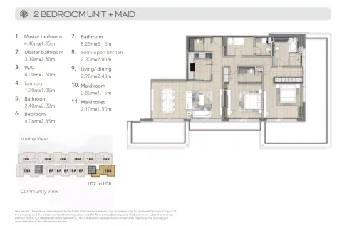 Floor plan, 2 Beds, 0 sq ft