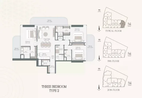 Floor plan, 3 Beds, 2,110 sq ft