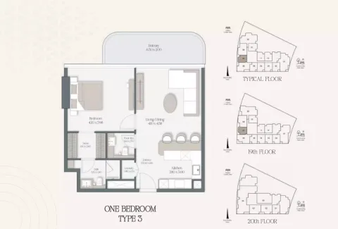 Floor plan, 1 Bed, 846 sq ft