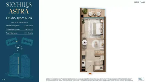 Floor plan, Studio, 386 sq ft