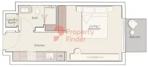 Floor plan, Studio, 0 sq ft