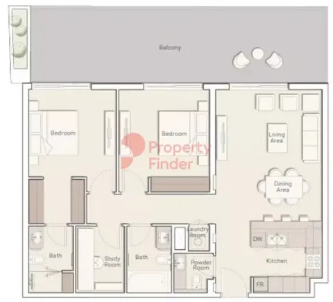 Floor plan, 2 Beds, 0 sq ft