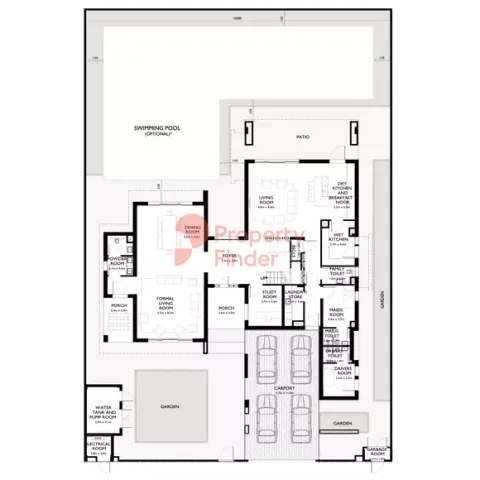 Floor plan, 5 Beds, 7,211 sq ft
