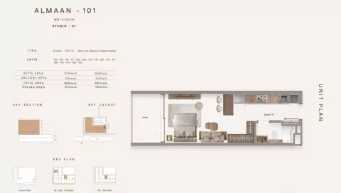 Floor plan, Studio, 429 sq ft