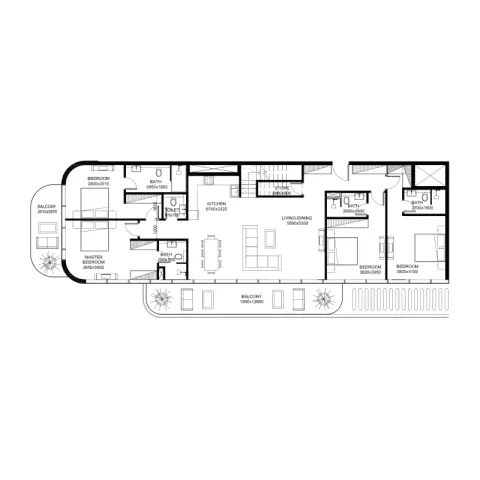 Floor plan, 4 Beds, 2,481 sq ft