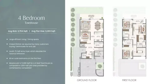 Floor plan, 4 Beds, 2,754 sq ft