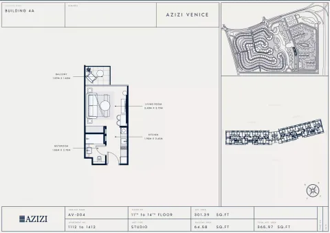 Floor plan, Studio, 365 sq ft