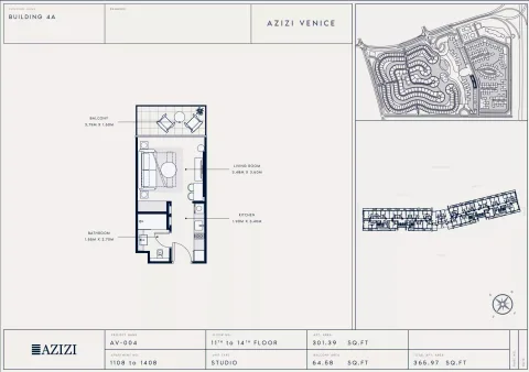 Floor plan, Studio, 365 sq ft