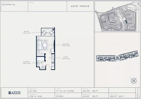 Floor plan, Studio, 365 sq ft