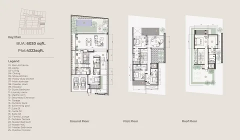 Floor plan, 5 Beds, 6,020 sq ft