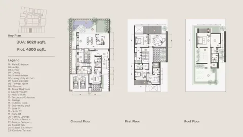 Floor plan, 5 Beds, 6,020 sq ft