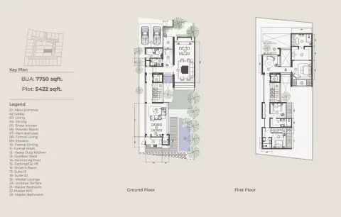 Floor plan, 5 Beds, 7,750 sq ft
