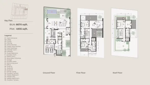 Floor plan, 5 Beds, 6,670 sq ft
