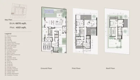 Floor plan, 5 Beds, 6,670 sq ft