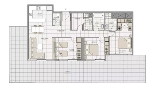 Floor plan, 3 Beds, 0 sq ft