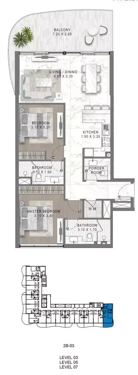 Floor plan, 2 Beds, 0 sq ft