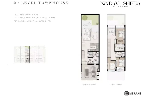 Floor plan, 3 Beds, 2,778 sq ft