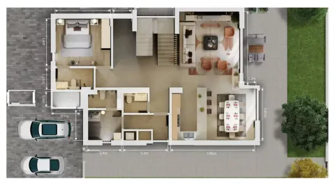 Floor plan, 4 Beds, 3,381 sq ft