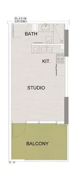 Floor plan, Studio, 466 sq ft