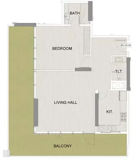 Floor plan, 1 Bed, 1,429 sq ft