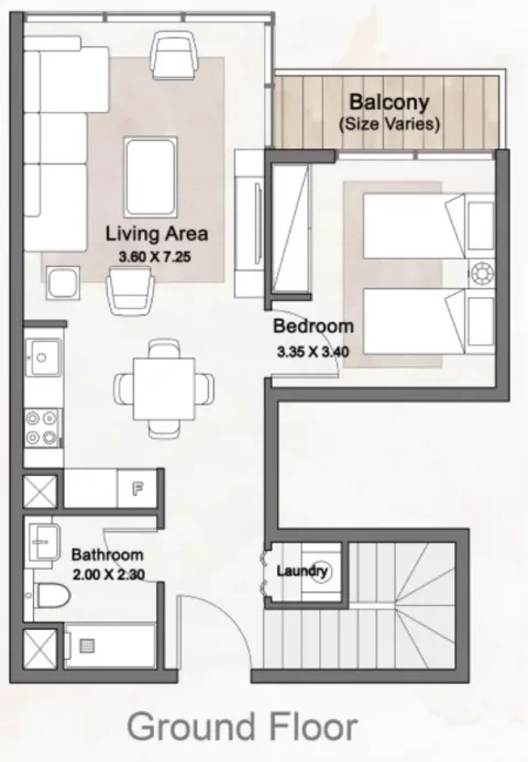 Floor plan, 2 Beds, 1,536 sq ft