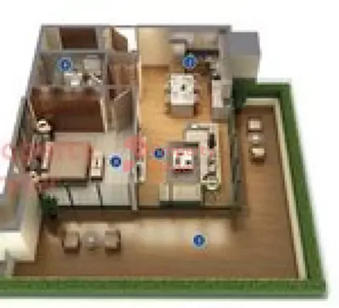 Floor plan, 1 Bed, 1,120 sq ft