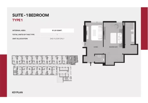 Floor plan, 1 Bed, 656 sq ft