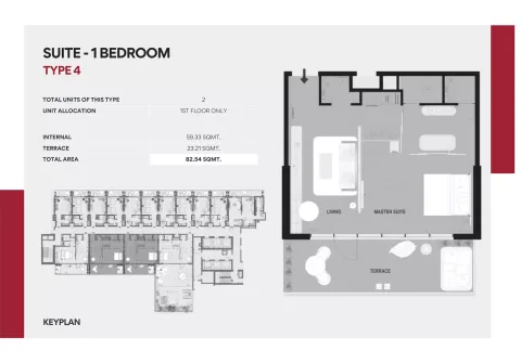 Floor plan, 1 Bed, 882 sq ft