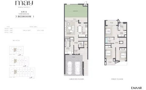 Floor plan, 3 Beds, 1,989 sq ft